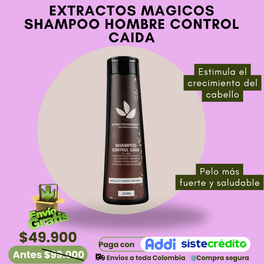 Shampoo Hombre Control Caida Extractos Mágicos