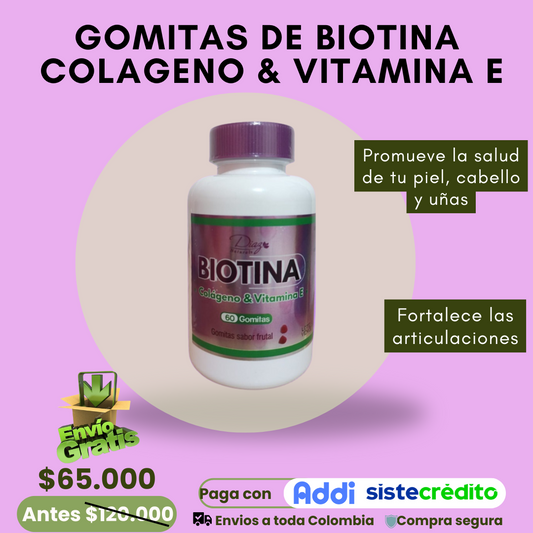 Gomitas de Biotina + Colágeno & Vitamina E