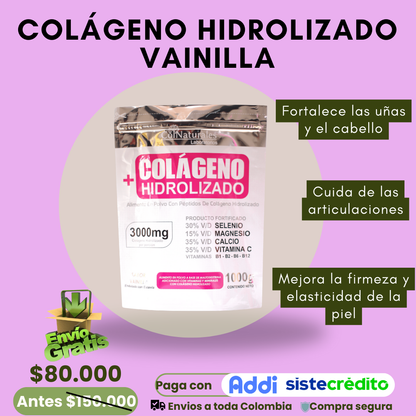 Alimento Con Colageno Hidrolizado Vainilla 1000g