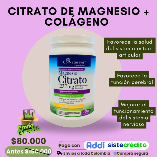 Citrato De Magnesio + Colágeno