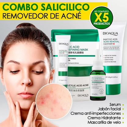 Combo Acido Salicílico Bioaqua x 5 Anti-Acné