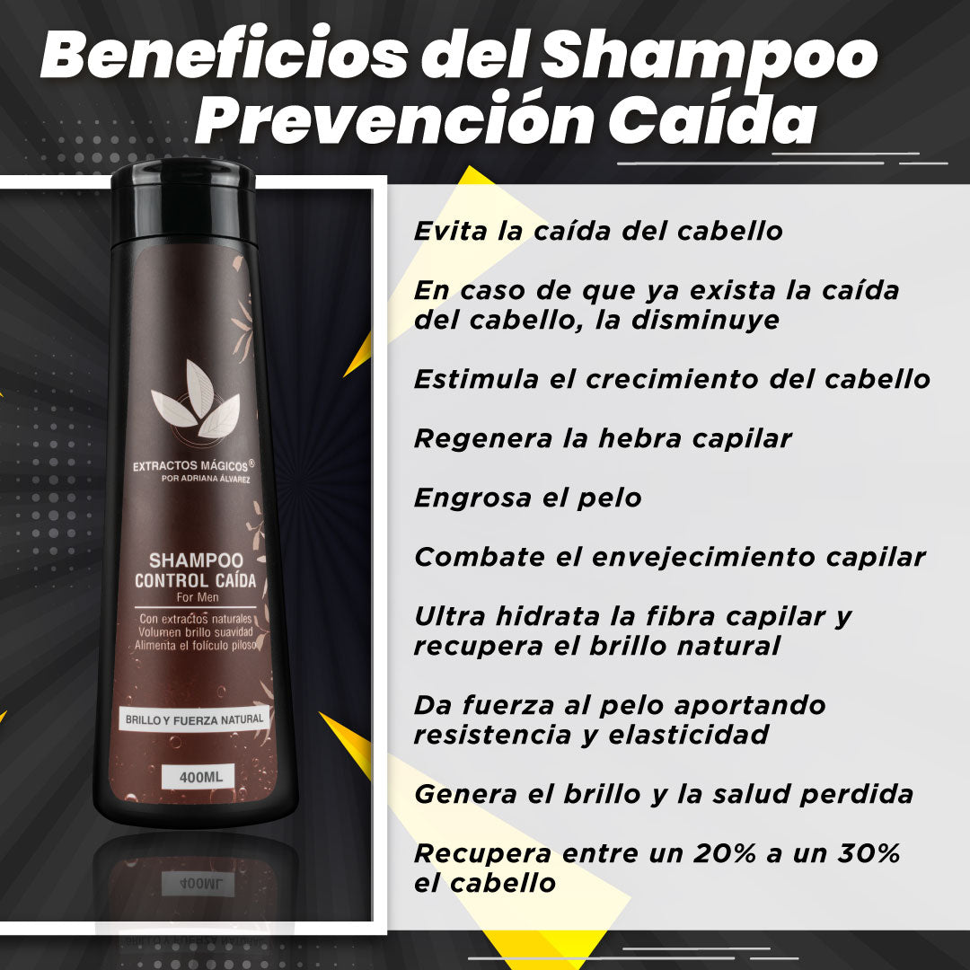 Shampoo Hombre Control Caida Extractos Mágicos