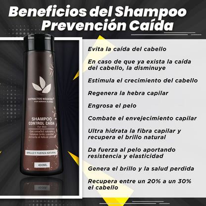 Shampoo Hombre Control Caida Extractos Mágicos