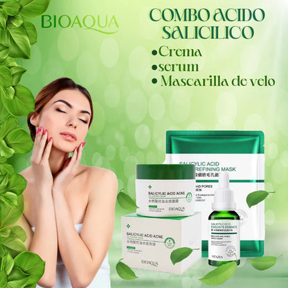 Combo Acido Salicílico Bioaqua x 3 Anti-Acné